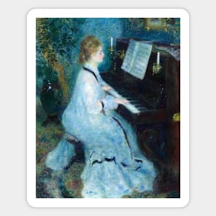 Woman at the Piano by Auguste Renoir Magnet